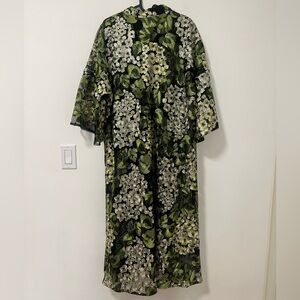 ethera green caftan dress luxury